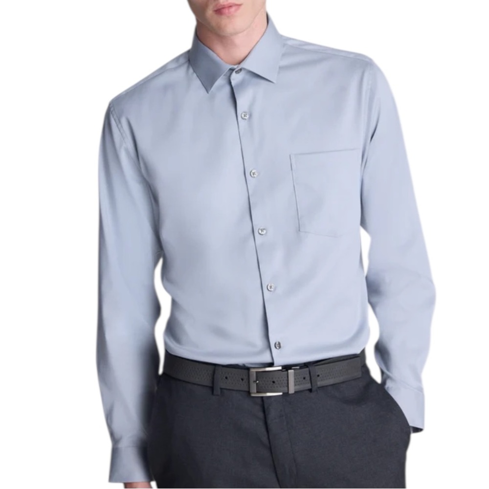 Kenneth Cole Reaction  Slim Fit Techni-Cole Stretch‎ Mens Shirt, 14 1/2, 32/33 S